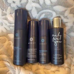 Monat bundle-texturizing mist-intense repair treatment-thickening spray-shampoo